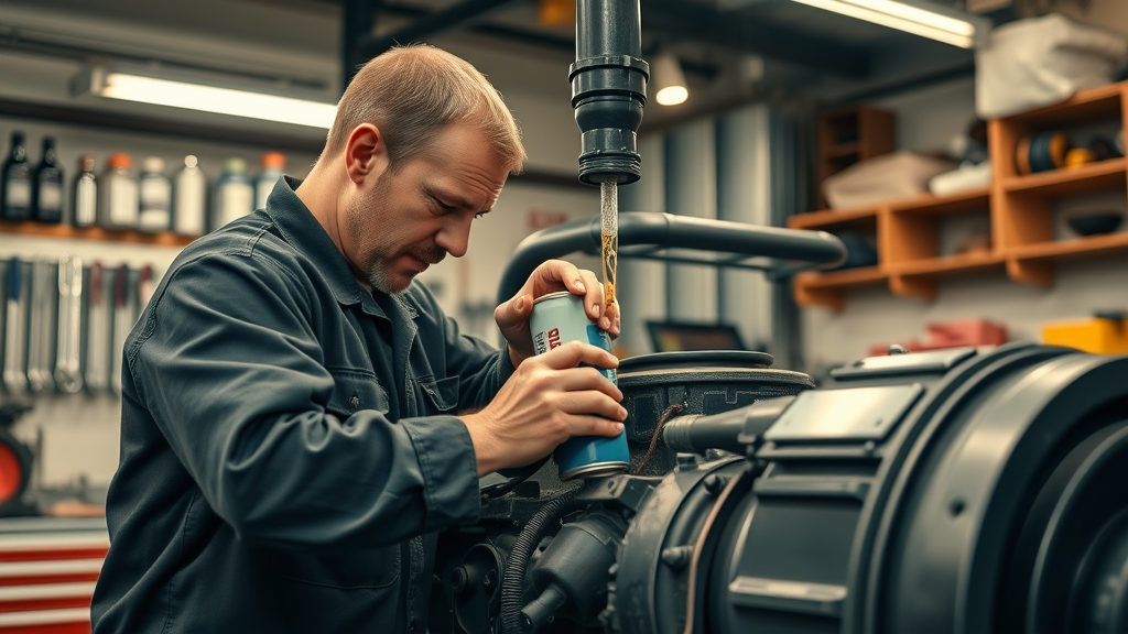 diesel mechanic preventive maintenance oil change and filter on diesel engine repair columbia sc, clean workshop, organized tool racks