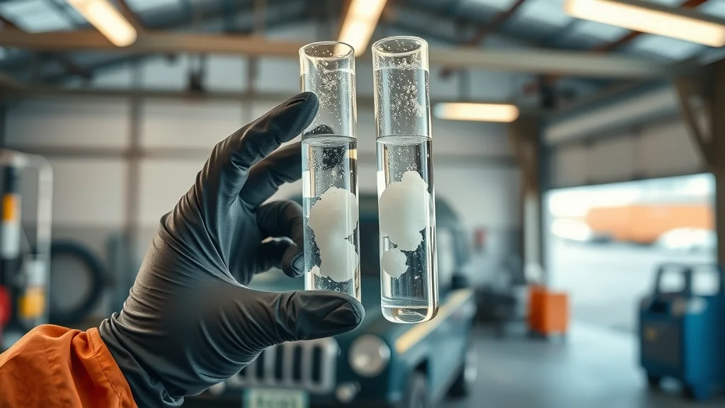 Demonstration of diesel fuel gelling in cold weather — clear and gelled fuel samples for Columbia SC winter