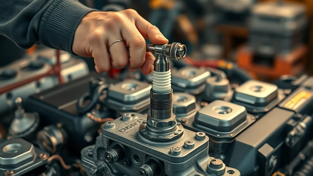 Mechanic removing a glow plug from a diesel engine block in a Columbia, SC garage, using a ratchet tool and careful hands.