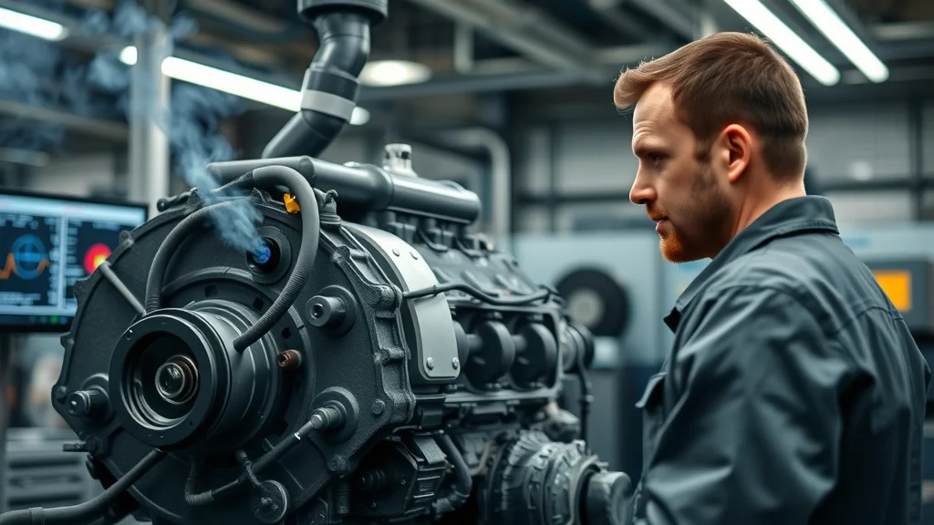 Diesel truck engine with visible exhaust smoke, illustrating injector failure symptoms for Columbia SC truck owners