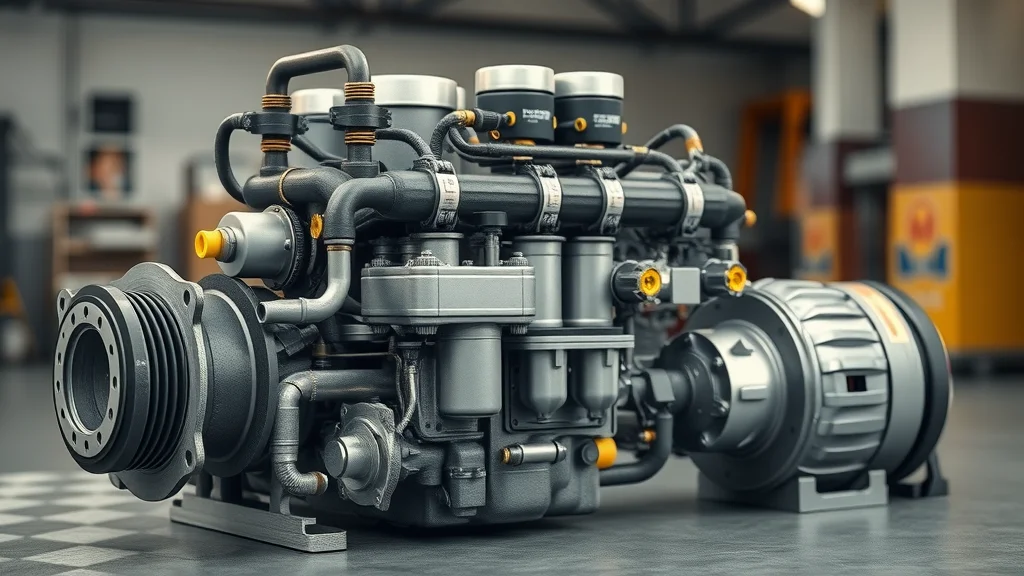 Detailed diesel engine fuel system diagram showing components like fuel pump and filters, key to diesel engine fuel system problems