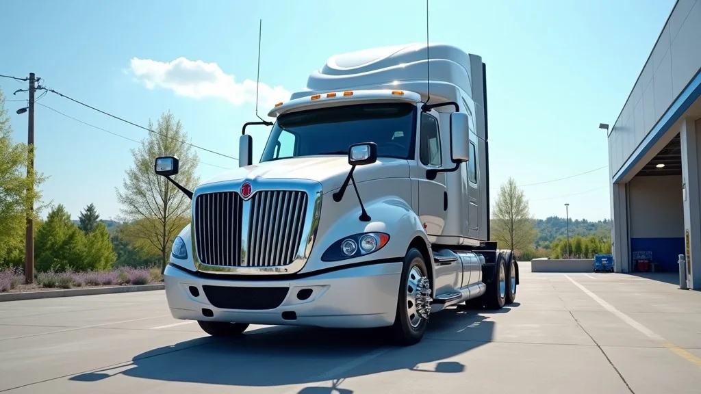 Bright professional diesel truck under summer sun for summer diesel engine checklist