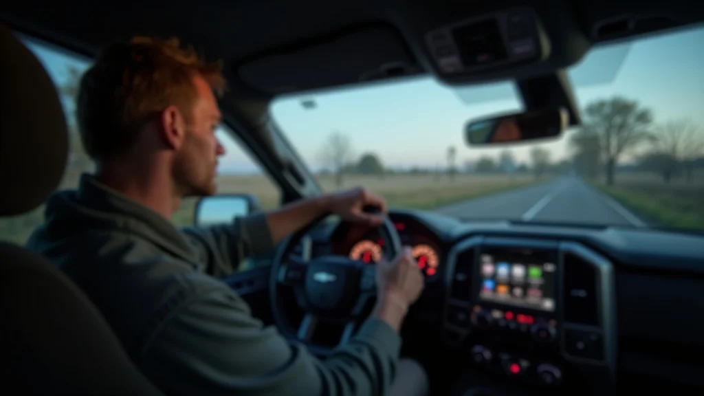 diesel engine overheating - Dashboard alert with engine temp warning in modern diesel truck